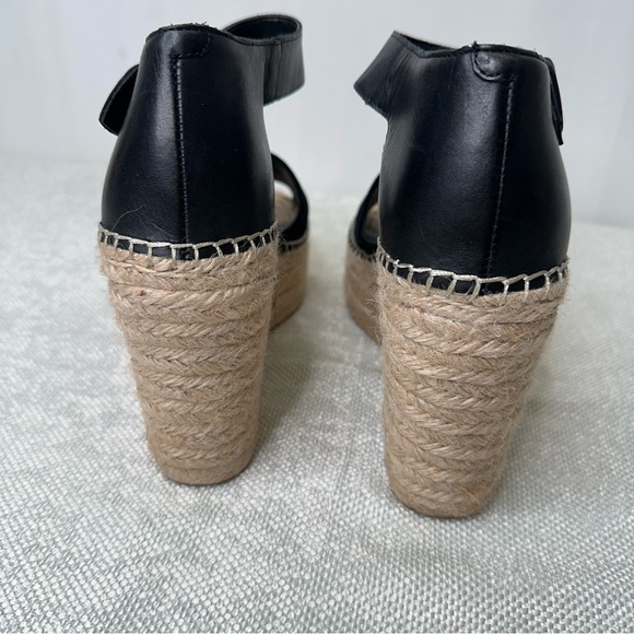 Marc Fisher ⭐️ Black Wedge Sandals Sz 10 - Picture 6 of 10